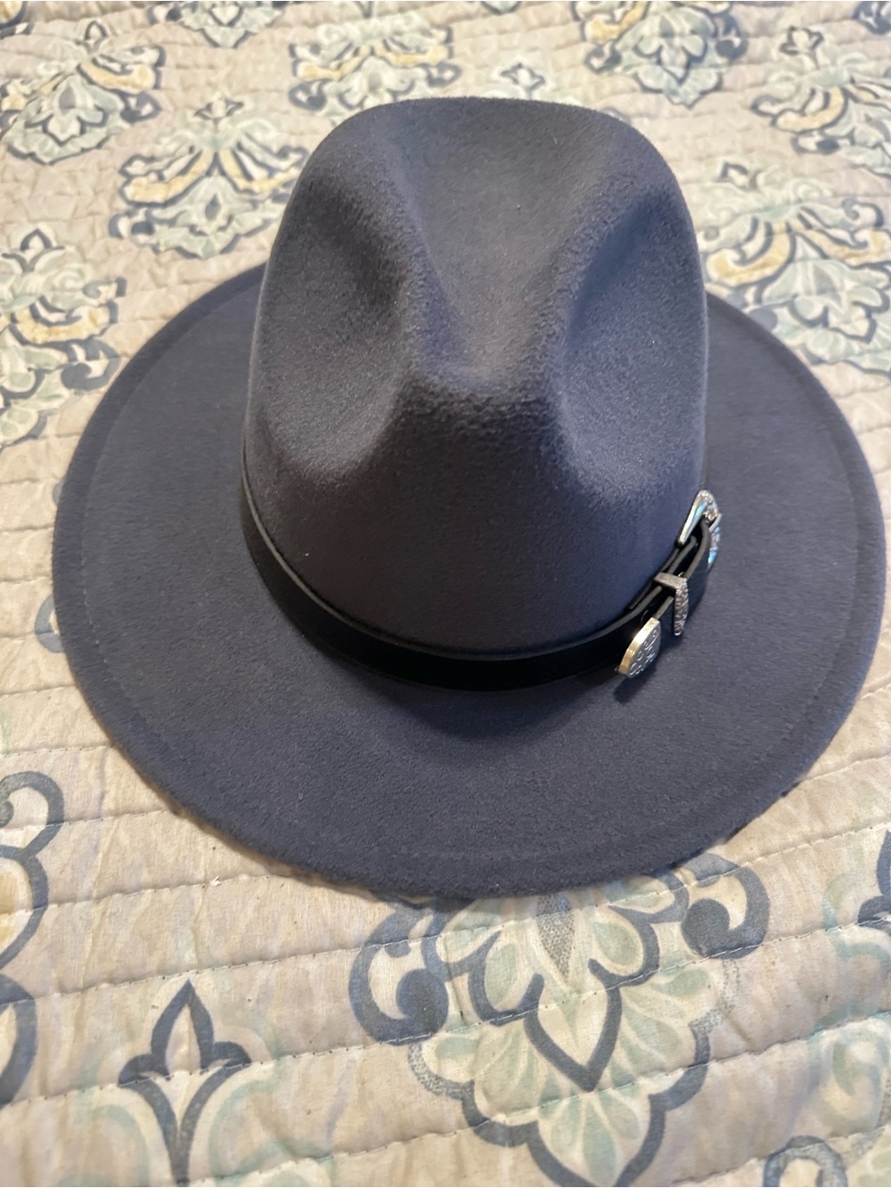 Classic Felt Fedora Hat in Dark Gray